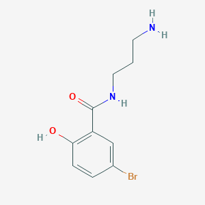 molecular formula C10H13BrN2O2 B6632379 N-(3-aminopropyl)-5-bromo-2-hydroxybenzamide 