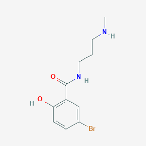 molecular formula C11H15BrN2O2 B6632387 5-bromo-2-hydroxy-N-[3-(methylamino)propyl]benzamide 