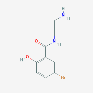 molecular formula C11H15BrN2O2 B6632388 N-(1-amino-2-methylpropan-2-yl)-5-bromo-2-hydroxybenzamide 