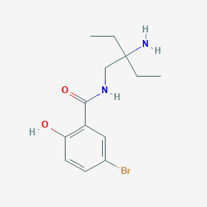 molecular formula C13H19BrN2O2 B6632395 N-(2-amino-2-ethylbutyl)-5-bromo-2-hydroxybenzamide 