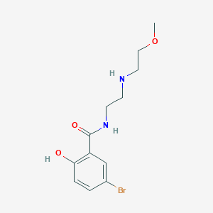 molecular formula C12H17BrN2O3 B6632398 5-bromo-2-hydroxy-N-[2-(2-methoxyethylamino)ethyl]benzamide 