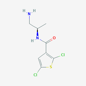 molecular formula C8H10Cl2N2OS B6632404 N-[(2R)-1-aminopropan-2-yl]-2,5-dichlorothiophene-3-carboxamide 