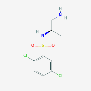 molecular formula C9H12Cl2N2O2S B6632412 N-[(2R)-1-aminopropan-2-yl]-2,5-dichlorobenzenesulfonamide 