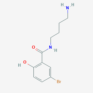 molecular formula C11H15BrN2O2 B6632418 N-(4-aminobutyl)-5-bromo-2-hydroxybenzamide 