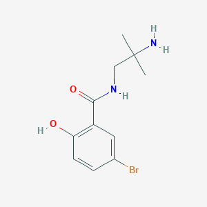 molecular formula C11H15BrN2O2 B6632420 N-(2-amino-2-methylpropyl)-5-bromo-2-hydroxybenzamide 