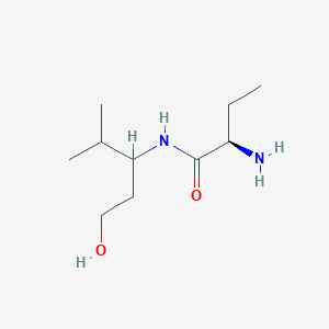 molecular formula C10H22N2O2 B6632434 (2R)-2-amino-N-(1-hydroxy-4-methylpentan-3-yl)butanamide 