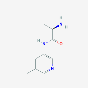 molecular formula C10H15N3O B6632438 (2R)-2-amino-N-(5-methylpyridin-3-yl)butanamide 