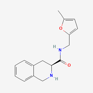 molecular formula C16H18N2O2 B6632479 (3S)-N-[(5-methylfuran-2-yl)methyl]-1,2,3,4-tetrahydroisoquinoline-3-carboxamide 