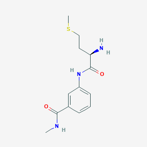 molecular formula C13H19N3O2S B6632504 3-[[(2R)-2-amino-4-methylsulfanylbutanoyl]amino]-N-methylbenzamide 