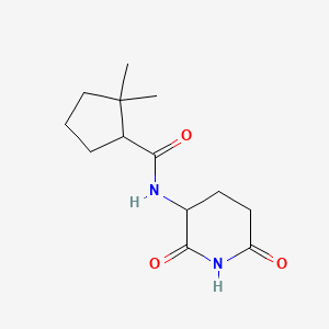 molecular formula C13H20N2O3 B6632513 N-(2,6-dioxopiperidin-3-yl)-2,2-dimethylcyclopentane-1-carboxamide 