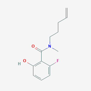 molecular formula C13H16FNO2 B6632518 2-fluoro-6-hydroxy-N-methyl-N-pent-4-enylbenzamide 