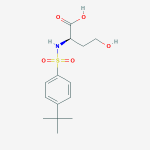molecular formula C14H21NO5S B6632559 (2R)-2-[(4-tert-butylphenyl)sulfonylamino]-4-hydroxybutanoic acid 