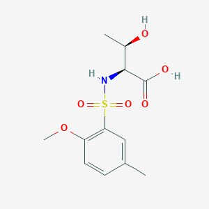 molecular formula C12H17NO6S B6632587 (2S,3R)-3-hydroxy-2-[(2-methoxy-5-methylphenyl)sulfonylamino]butanoic acid 