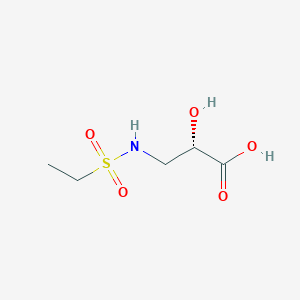 molecular formula C5H11NO5S B6632610 (2S)-3-(ethylsulfonylamino)-2-hydroxypropanoic acid 