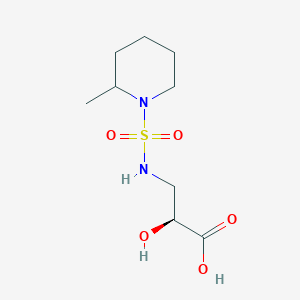 molecular formula C9H18N2O5S B6632611 (2S)-2-hydroxy-3-[(2-methylpiperidin-1-yl)sulfonylamino]propanoic acid 