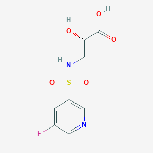 molecular formula C8H9FN2O5S B6632613 (2S)-3-[(5-fluoropyridin-3-yl)sulfonylamino]-2-hydroxypropanoic acid 