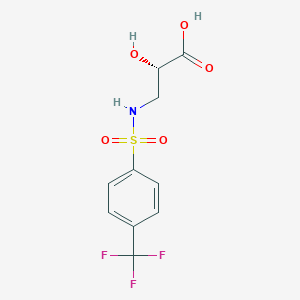 molecular formula C10H10F3NO5S B6632620 (2S)-2-hydroxy-3-[[4-(trifluoromethyl)phenyl]sulfonylamino]propanoic acid 