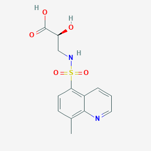 molecular formula C13H14N2O5S B6632633 (2S)-2-hydroxy-3-[(8-methylquinolin-5-yl)sulfonylamino]propanoic acid 