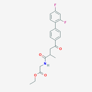 B066327 Glycine, N-(4-(2',4'-difluoro(1,1'-biphenyl)-4-yl)-2-methyl-1,4-dioxobutyl)-, ethyl ester, (+-)- CAS No. 161692-82-6