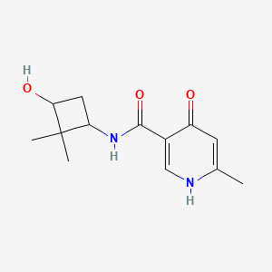 molecular formula C13H18N2O3 B6632704 N-(3-hydroxy-2,2-dimethylcyclobutyl)-6-methyl-4-oxo-1H-pyridine-3-carboxamide 