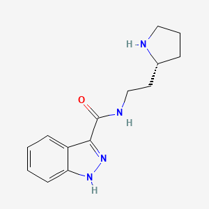 molecular formula C14H18N4O B6632737 N-[2-[(2R)-pyrrolidin-2-yl]ethyl]-1H-indazole-3-carboxamide 
