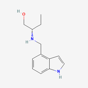 molecular formula C13H18N2O B6632745 (2S)-2-(1H-indol-4-ylmethylamino)butan-1-ol 