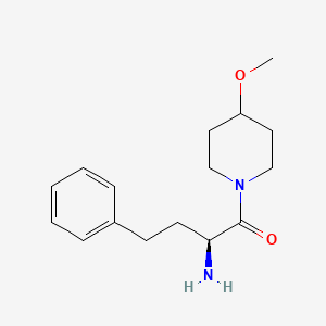 molecular formula C16H24N2O2 B6632775 (2S)-2-amino-1-(4-methoxypiperidin-1-yl)-4-phenylbutan-1-one 