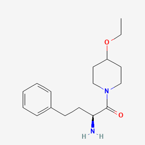 molecular formula C17H26N2O2 B6632781 (2S)-2-amino-1-(4-ethoxypiperidin-1-yl)-4-phenylbutan-1-one 