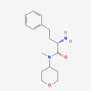 molecular formula C16H24N2O2 B6632788 (2S)-2-amino-N-methyl-N-(oxan-4-yl)-4-phenylbutanamide 