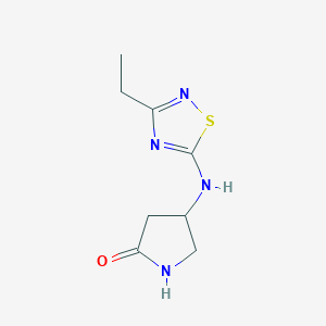 molecular formula C8H12N4OS B6632805 4-[(3-Ethyl-1,2,4-thiadiazol-5-yl)amino]pyrrolidin-2-one 