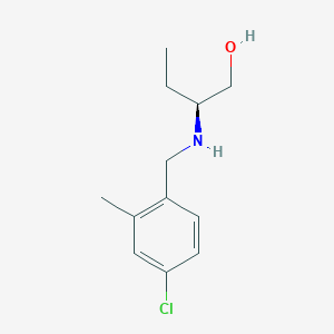 molecular formula C12H18ClNO B6632807 (2S)-2-[(4-chloro-2-methylphenyl)methylamino]butan-1-ol 