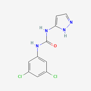 molecular formula C10H8Cl2N4O B6632826 1-(3,5-dichlorophenyl)-3-(1H-pyrazol-5-yl)urea 