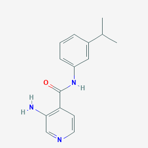 molecular formula C15H17N3O B6632846 3-amino-N-(3-propan-2-ylphenyl)pyridine-4-carboxamide 
