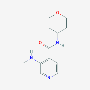 3-(methylamino)-N-(oxan-4-yl)pyridine-4-carboxamide