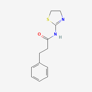 molecular formula C12H14N2OS B6632852 N-(4,5-dihydro-1,3-thiazol-2-yl)-3-phenylpropanamide 