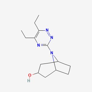 molecular formula C14H22N4O B6632862 8-(5,6-Diethyl-1,2,4-triazin-3-yl)-8-azabicyclo[3.2.1]octan-3-ol 