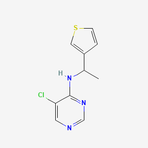 molecular formula C10H10ClN3S B6632873 5-chloro-N-(1-thiophen-3-ylethyl)pyrimidin-4-amine 
