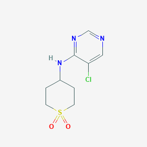 molecular formula C9H12ClN3O2S B6632878 5-chloro-N-(1,1-dioxothian-4-yl)pyrimidin-4-amine 