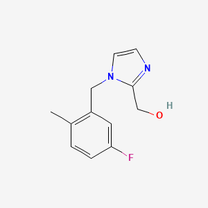 molecular formula C12H13FN2O B6632892 [1-[(5-Fluoro-2-methylphenyl)methyl]imidazol-2-yl]methanol 
