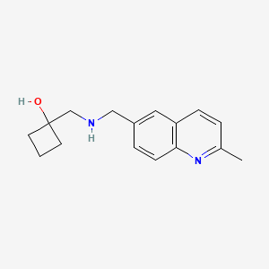 molecular formula C16H20N2O B6632906 1-[[(2-Methylquinolin-6-yl)methylamino]methyl]cyclobutan-1-ol 