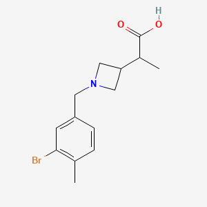 2-[1-[(3-Bromo-4-methylphenyl)methyl]azetidin-3-yl]propanoic acid