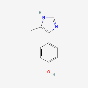 molecular formula C10H10N2O B6632933 4-(5-methyl-1H-imidazol-4-yl)phenol 