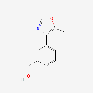 molecular formula C11H11NO2 B6632943 [3-(5-Methyl-1,3-oxazol-4-yl)phenyl]methanol 