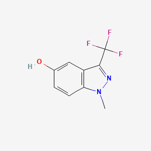 molecular formula C9H7F3N2O B6632945 1-methyl-3-(trifluoromethyl)-1H-indazol-5-ol 