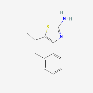 molecular formula C12H14N2S B6632958 5-Ethyl-4-(2-methylphenyl)-1,3-thiazol-2-amine 