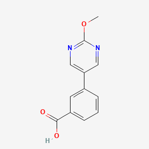 molecular formula C12H10N2O3 B6632972 3-(2-Methoxypyrimidin-5-yl)benzoic acid 