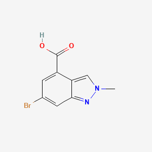molecular formula C9H7BrN2O2 B6632985 6-Bromo-2-methylindazole-4-carboxylic acid 