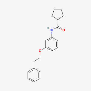 molecular formula C20H23NO2 B6632994 N-[3-(2-phenylethoxy)phenyl]cyclopentanecarboxamide 