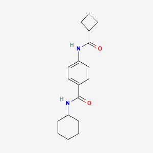 molecular formula C18H24N2O2 B6633005 4-(cyclobutanecarbonylamino)-N-cyclohexylbenzamide 