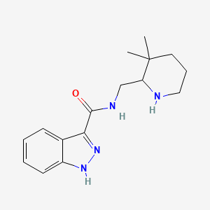 molecular formula C16H22N4O B6633010 N-[(3,3-dimethylpiperidin-2-yl)methyl]-1H-indazole-3-carboxamide 